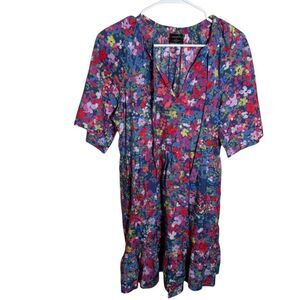 Summersalt Dress Women's XS Floral Short Sleeve V-Neck Lightweight Coverup